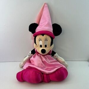 Disney Parks Princess Minnie Mouse Plush Pink Gown Hat 24" Authentic Orig‎ Y2K
